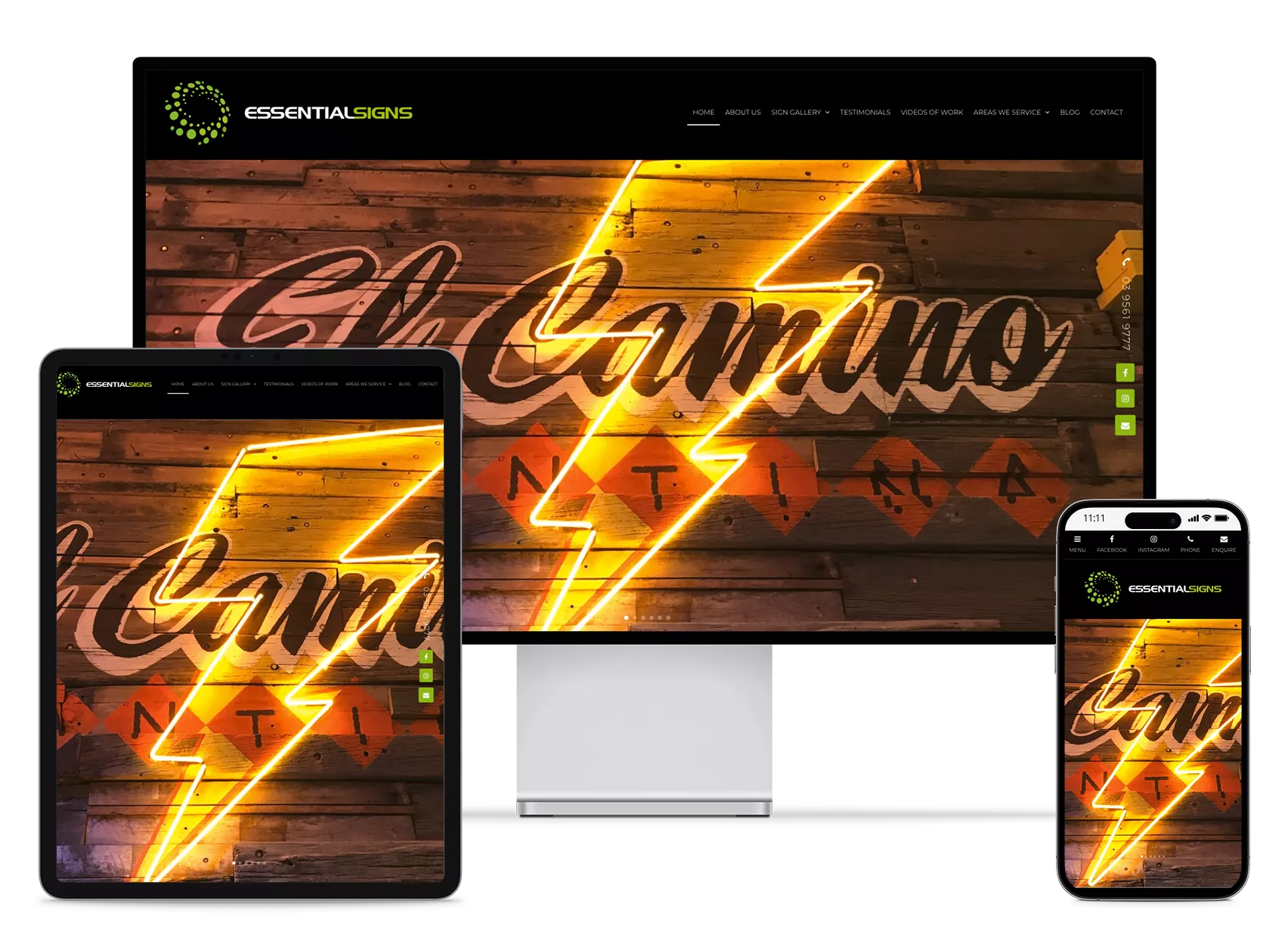 Essential Signs Website Example