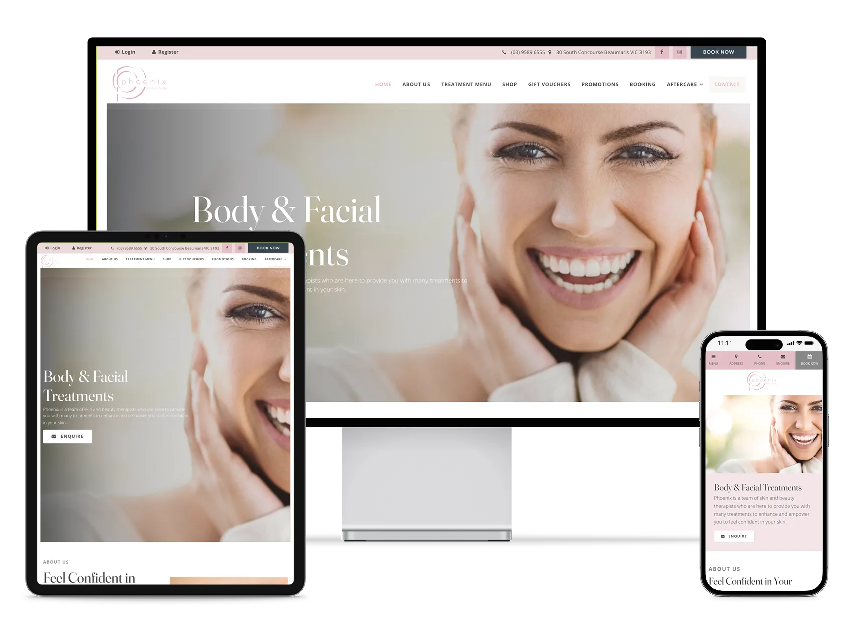 Website Devices showing eCommerce website